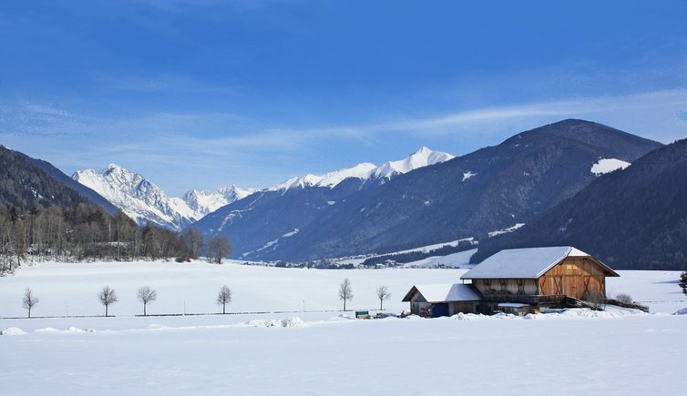 rasen eingang antholzertal winter