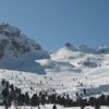 Il Vallon Bianco tra la Furcia Rossa e la parete Ciampestrin, e in mezzo il Monte Castello. Foto: BS, &copy; Peer