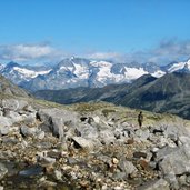 Aufstieg Blockwerk Panorama Dreitausender