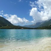 antholzer see strand lago anterselva