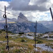 monte piana stacheldraht mit drei zinnen