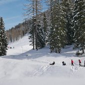 rodeln rodler bei innerhoferalm weissenbach winter