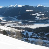Skigebiet Kronplatz blick olang valdaora da plan de corones