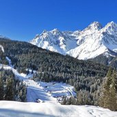 aussicht sextner rotwand skigebiet winter zinnen