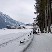 winter talschluss gsiesertal beginn rodelbahn