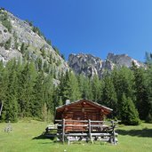 pragser jagdhuette im gruenwaldtal abzweigung larchwaldtal