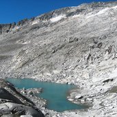 Neveser Hoehenweg Lappach firnsee lago del ghiacciaio alta via di neves