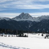 Peitlerkofel im Winter von Rodenecker Alm gesehen