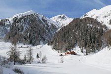 wurmtal nahe marxegger alm blick auf talschluss winter