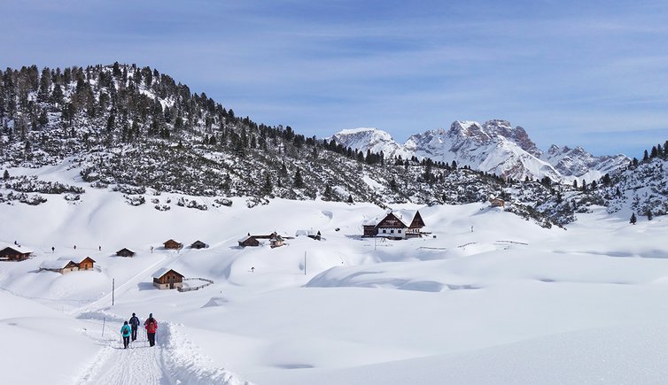 fodara vedla alm huetten umgebung winter sennes