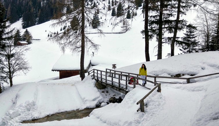 bruecke bei kradorfer alm winter